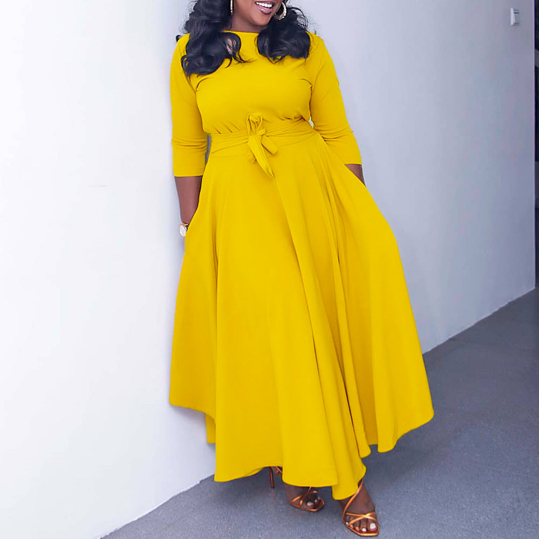 Women's Fashion Elegant Tied Africa Maxi Dress