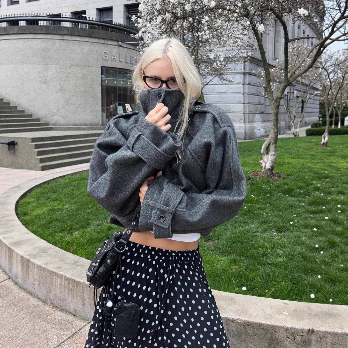 Autumn Korean Style Loose Versatile Stand Coats