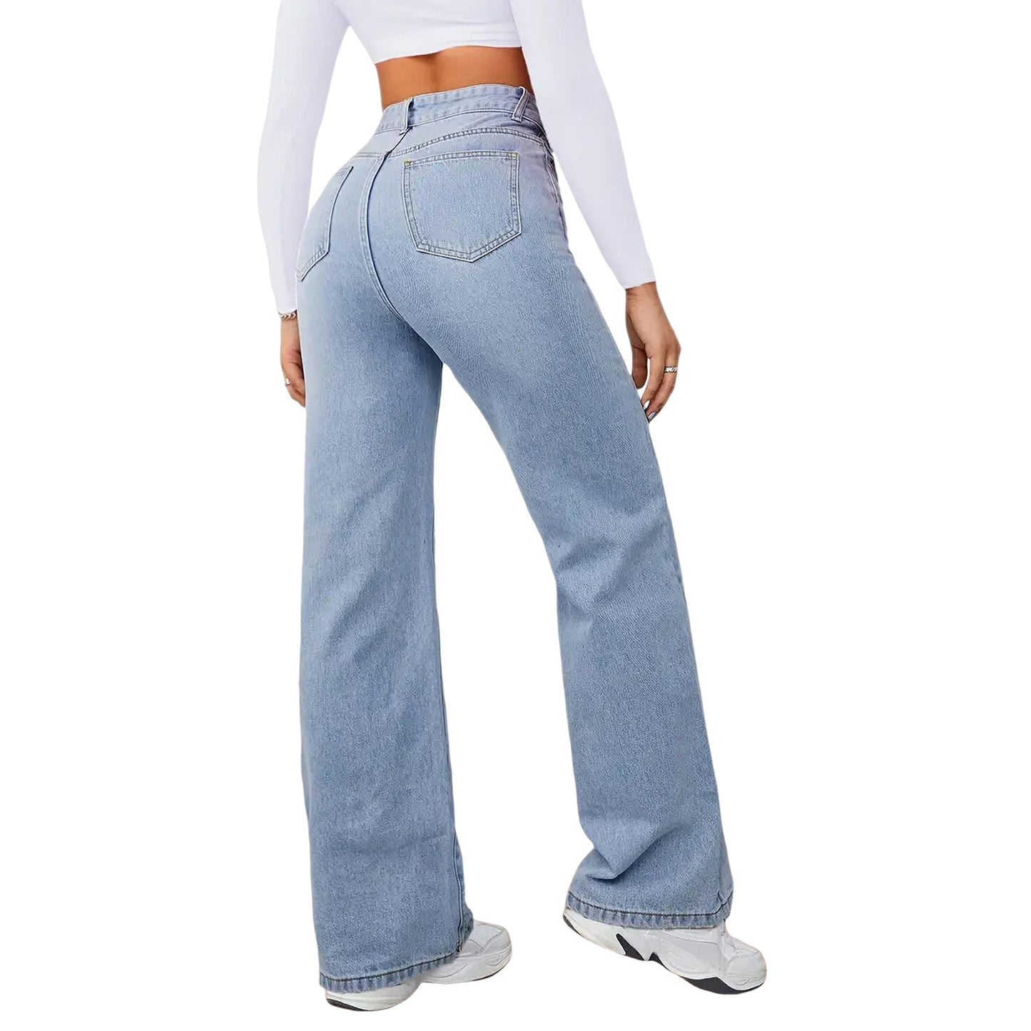 Women's Unique Pretty Stretch Loose Straight Jeans