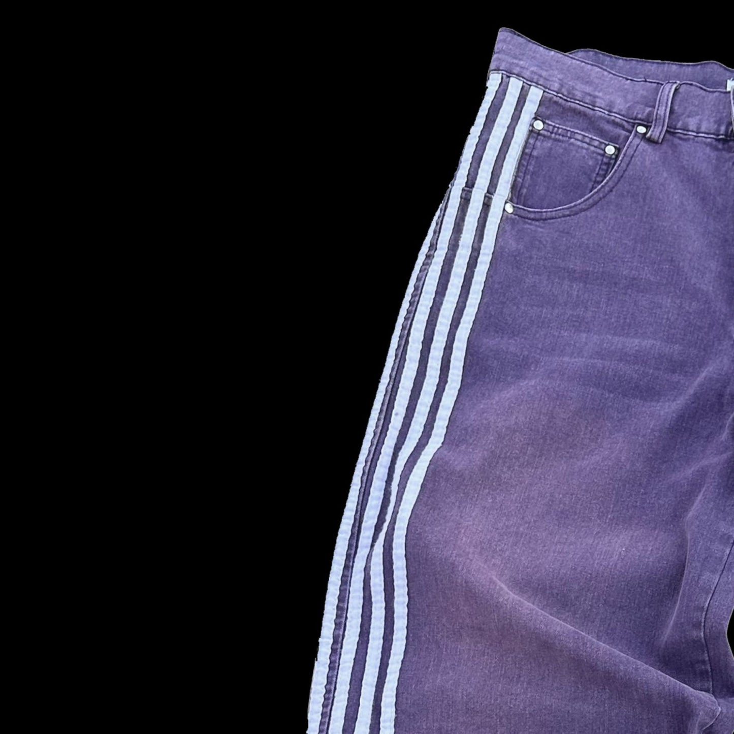 Retro Street Striped Casual Wide Leg Jeans