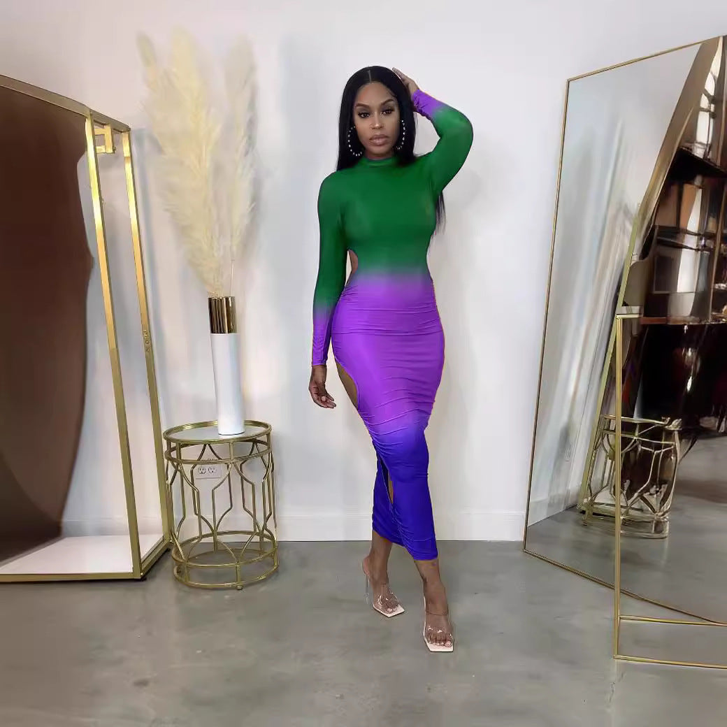 Pretty Women's Sexy Casual Long Sleeve Dress