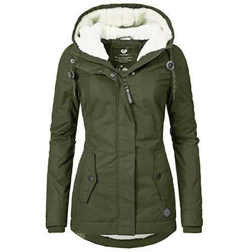 Women's Veet Padded Lamb Wool Parka For Coats