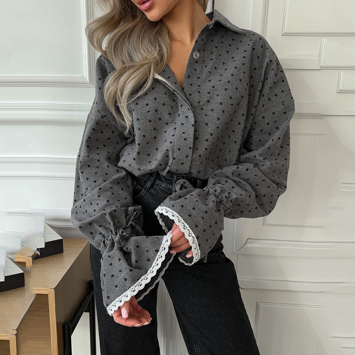 Women's Fashion Hot Trendy Shirt Single-breasted Autumn Tops