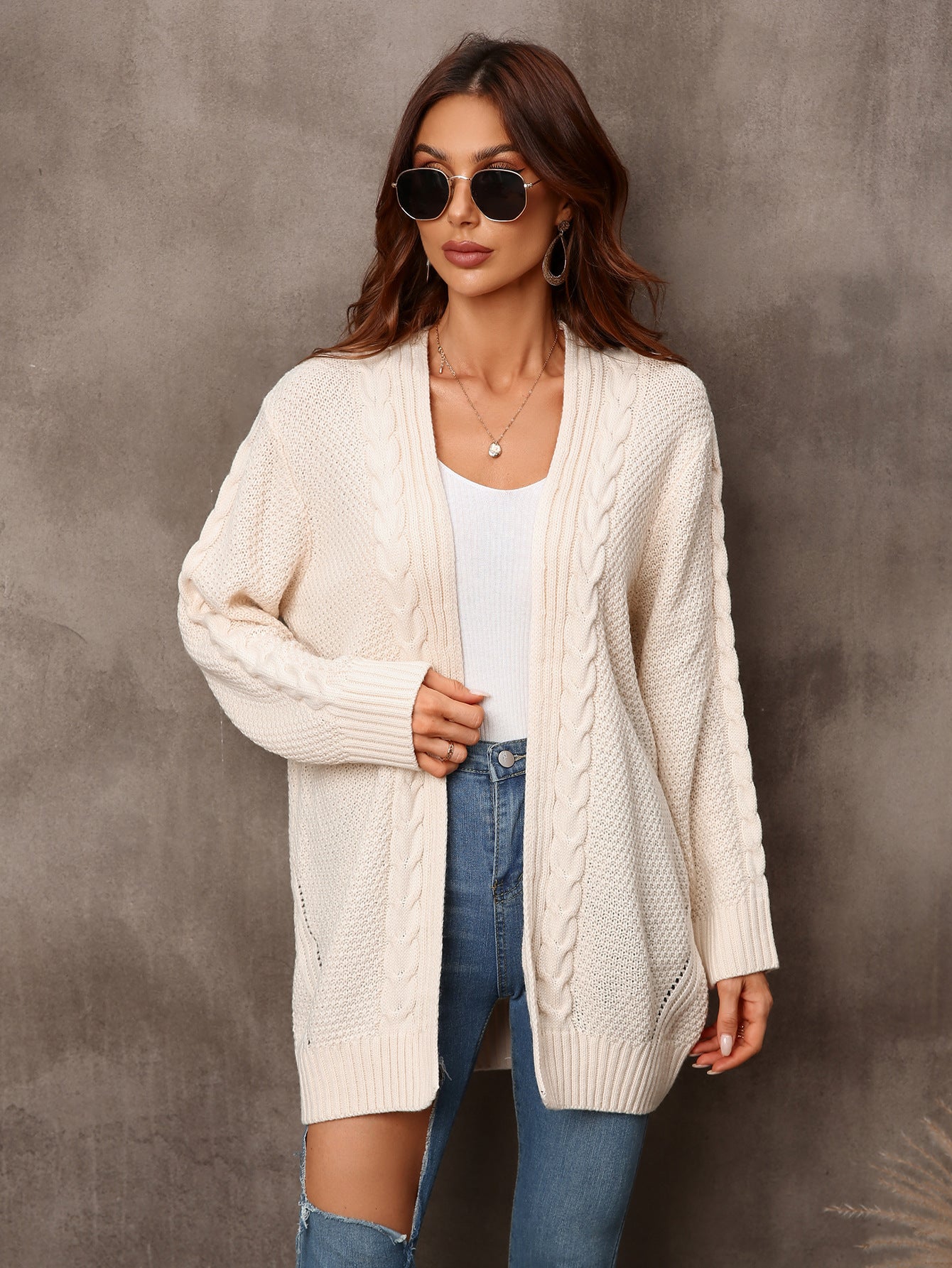 Women's Spring Large Irregular Hollow Knitted Sweater