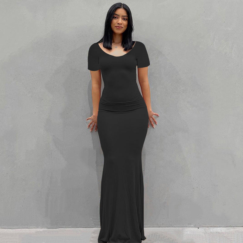 Classy Women's Long Casual Long-sleeved Home Dress