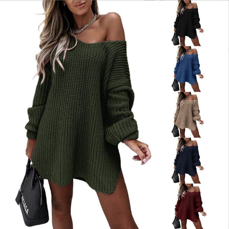 Fashion Women's Solid Color Loose Pullover Sweaters