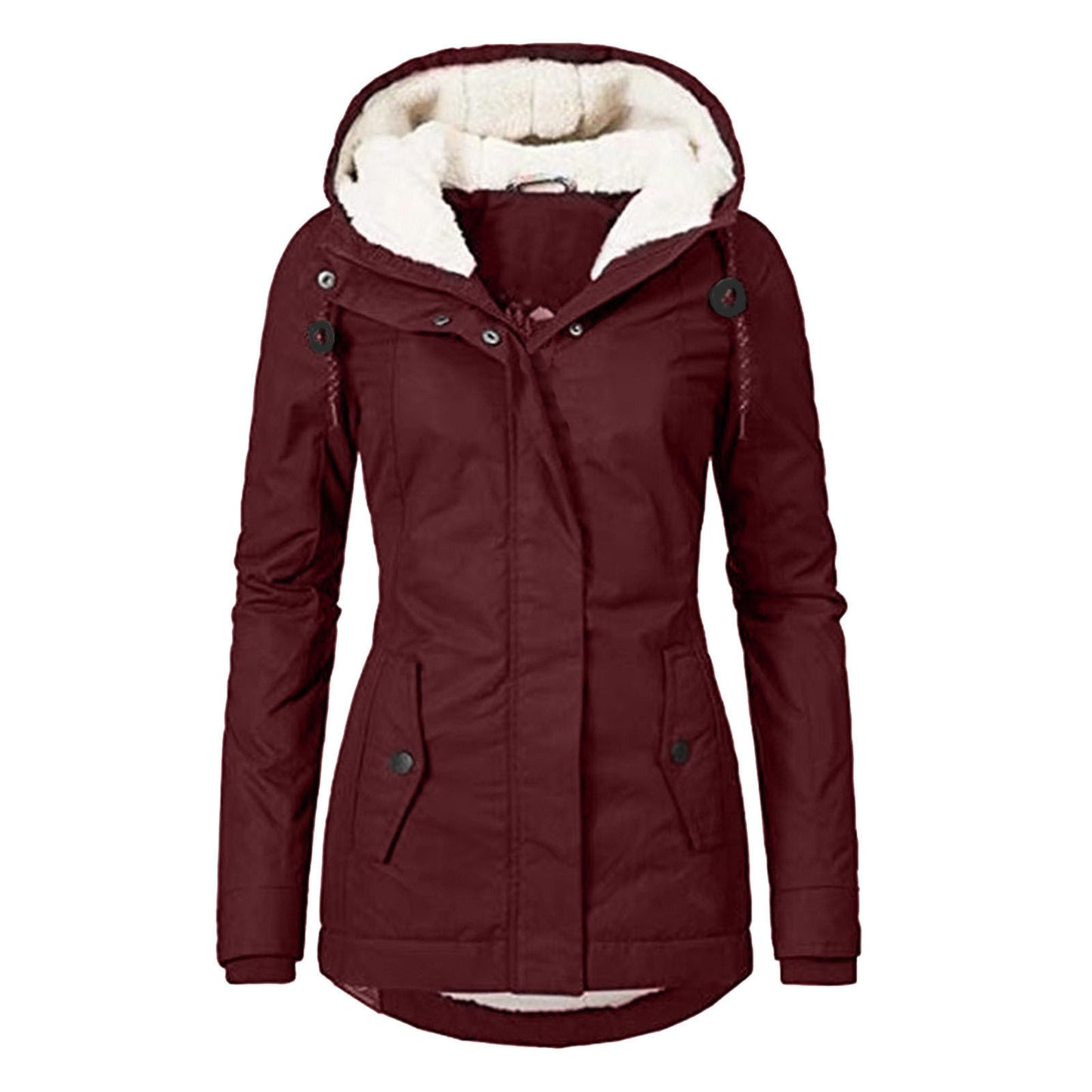 Women's Winter Thickened Cotton Padded Parka Warm Coats