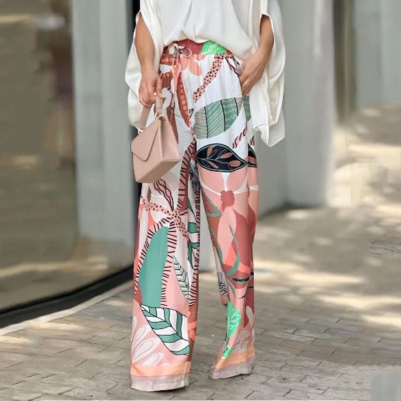 Summer Batwing Sleeve Fashion Printed High Suits