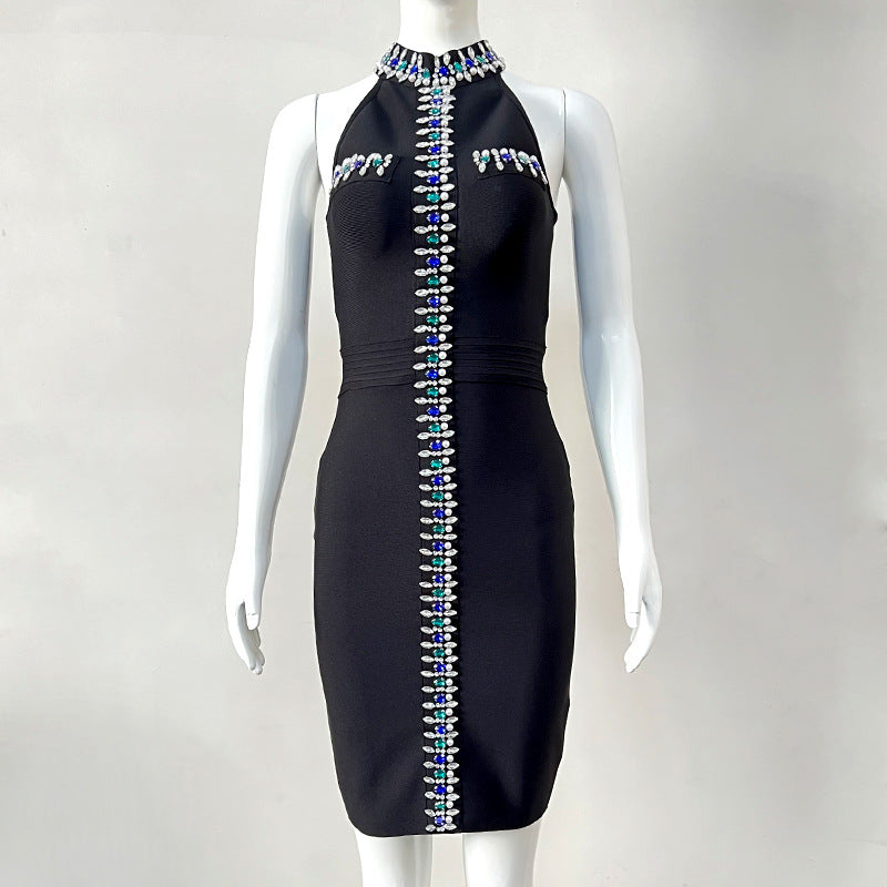 Beaded Slim Fit Slimming Fashionable Bandage Dresses