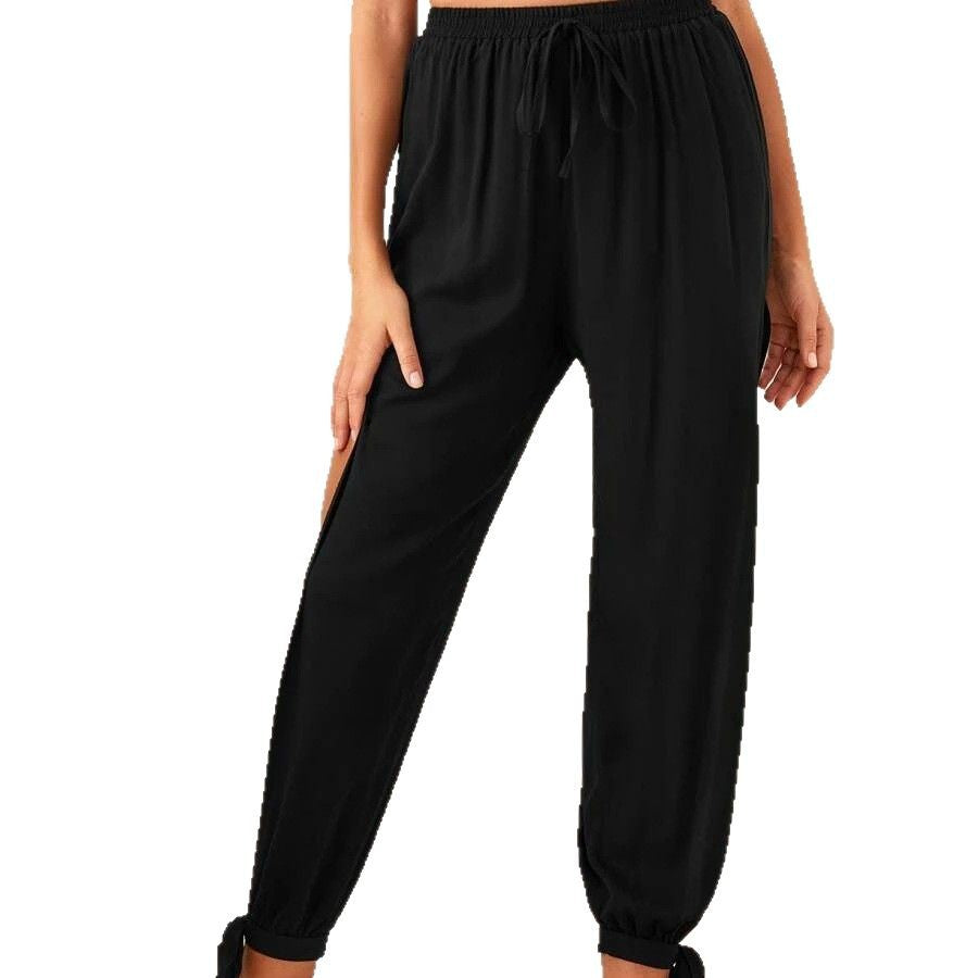 Women's Solid Color Casual Comfortable Split Ankle Pants