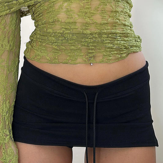 Women's American Sports Casual Drawstring High Waist Skirts