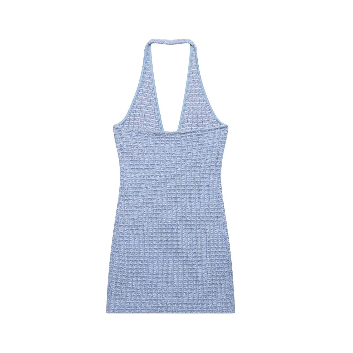 Women's French Fashion Stretch Hanging Collar Dress Dresses