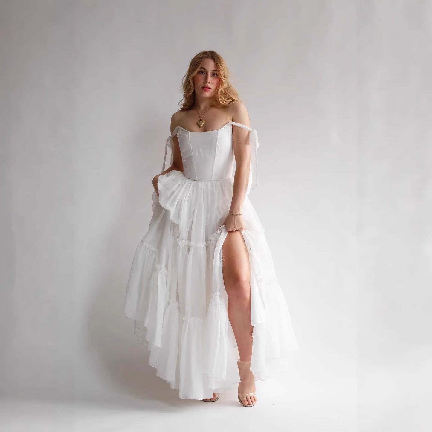Durable Comfortable Women's Fishbone Pettiskirt Suspender Dress