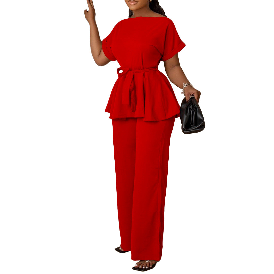 Women's High Waist Wide Leg Fashion Casual Suits