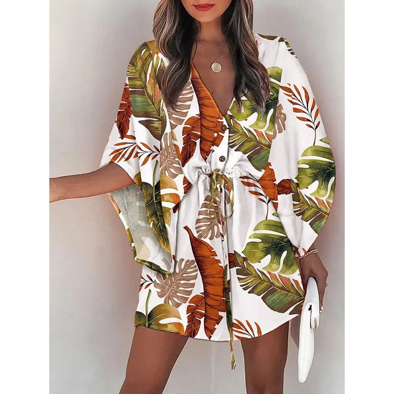 Trendy Women's Beach Summer Printed Patchwork Skirts