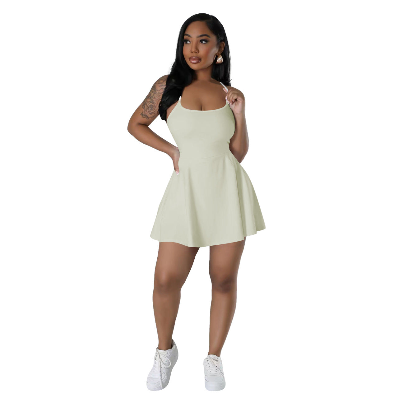 Women's Fashion Sexy Temperament Waist Trimming Spaghetti Dresses