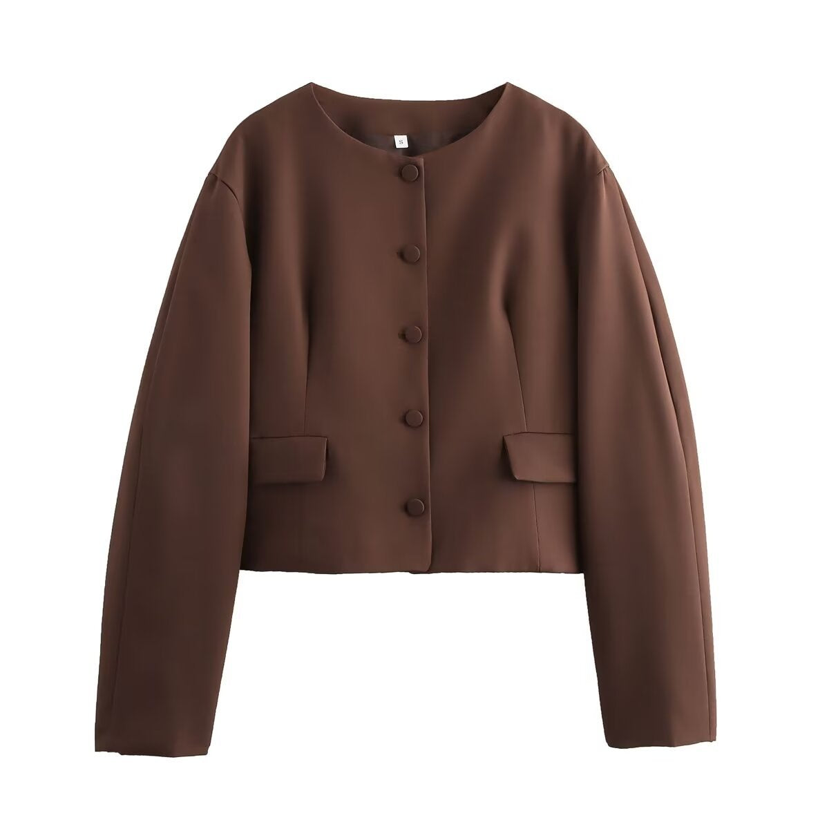 Autumn Balloon Style Round Neck Mini Suits