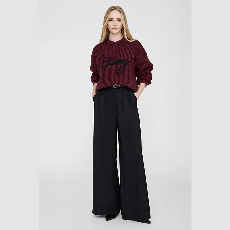 Women's Winter North American Niche Classic Letter Sweaters
