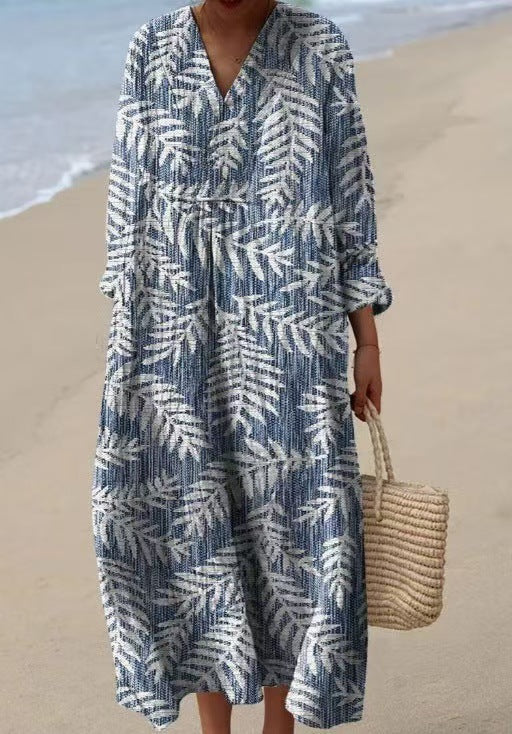 Women's Popular Comfortable Loose Printed Long Dress Dresses
