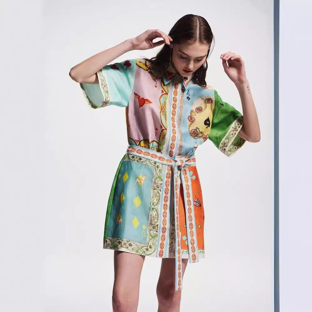 Casual Fashion Printing Shirt Temperament Wild Dresses