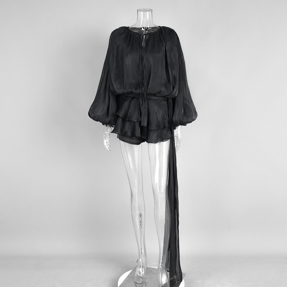 Chiffon Long Sleeve Dress Summer Lantern Dresses