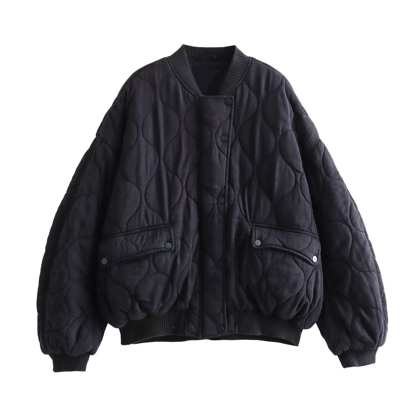 Women's Fashion Loose Pilot Shoulder Width Washed Coats