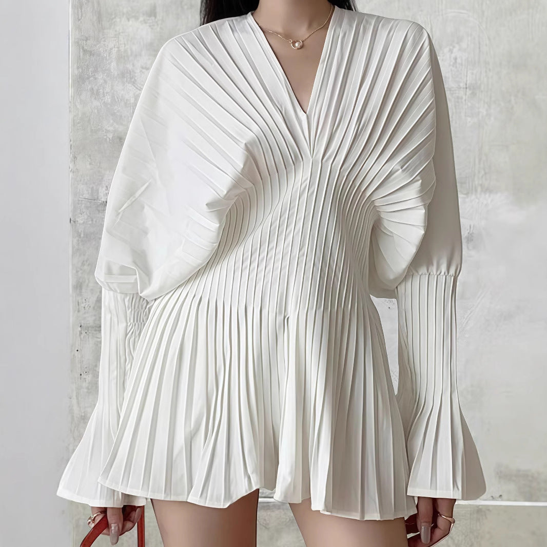 Profile White Shirt Temperament Flared Long Blouses