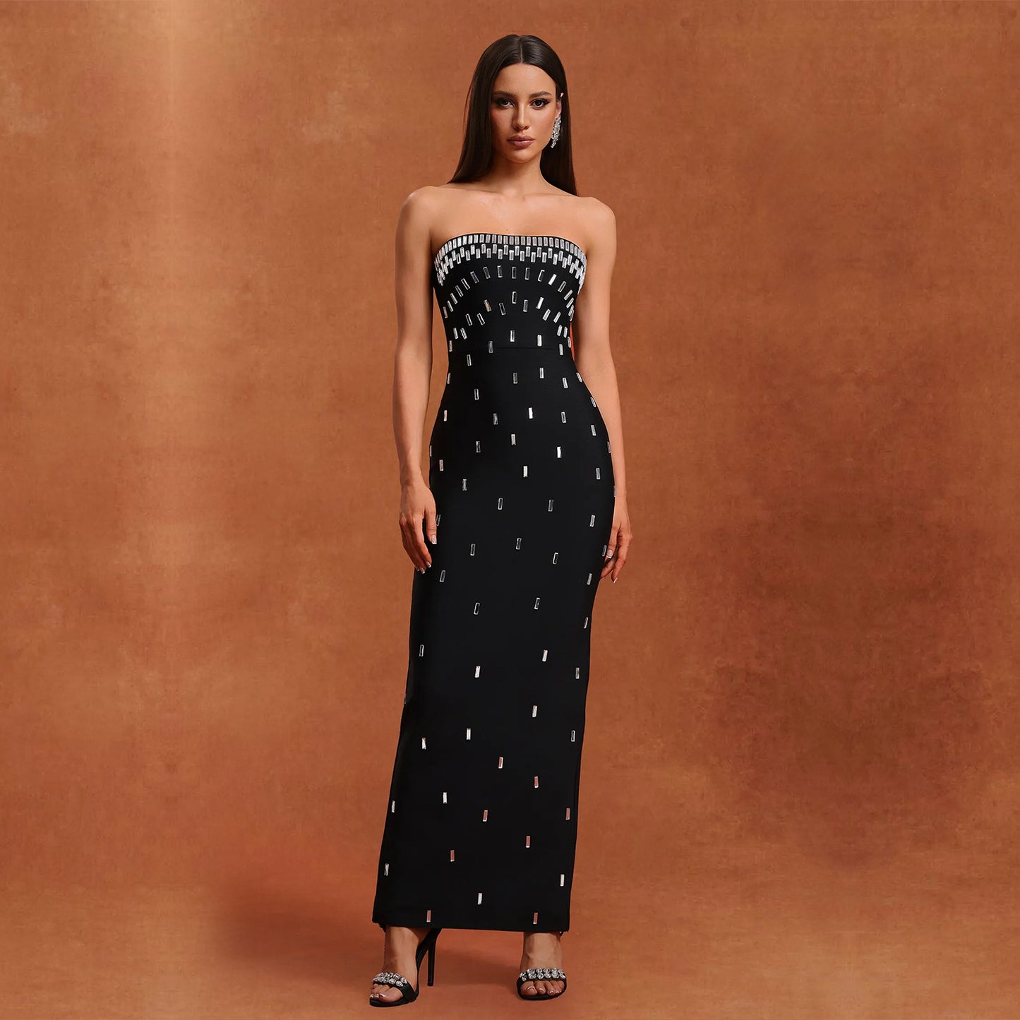 Women's Fashion Wear Sexy Tube Hot Drilling Dresses