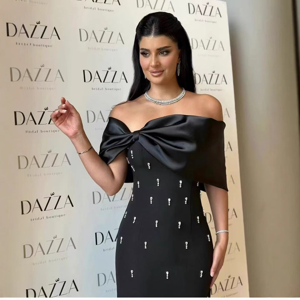 Black Fashion Bandeau Slim Long Dress Dresses