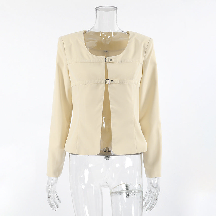 Women's Design Sense Collar Niche Temperament Fashion Casual Coats