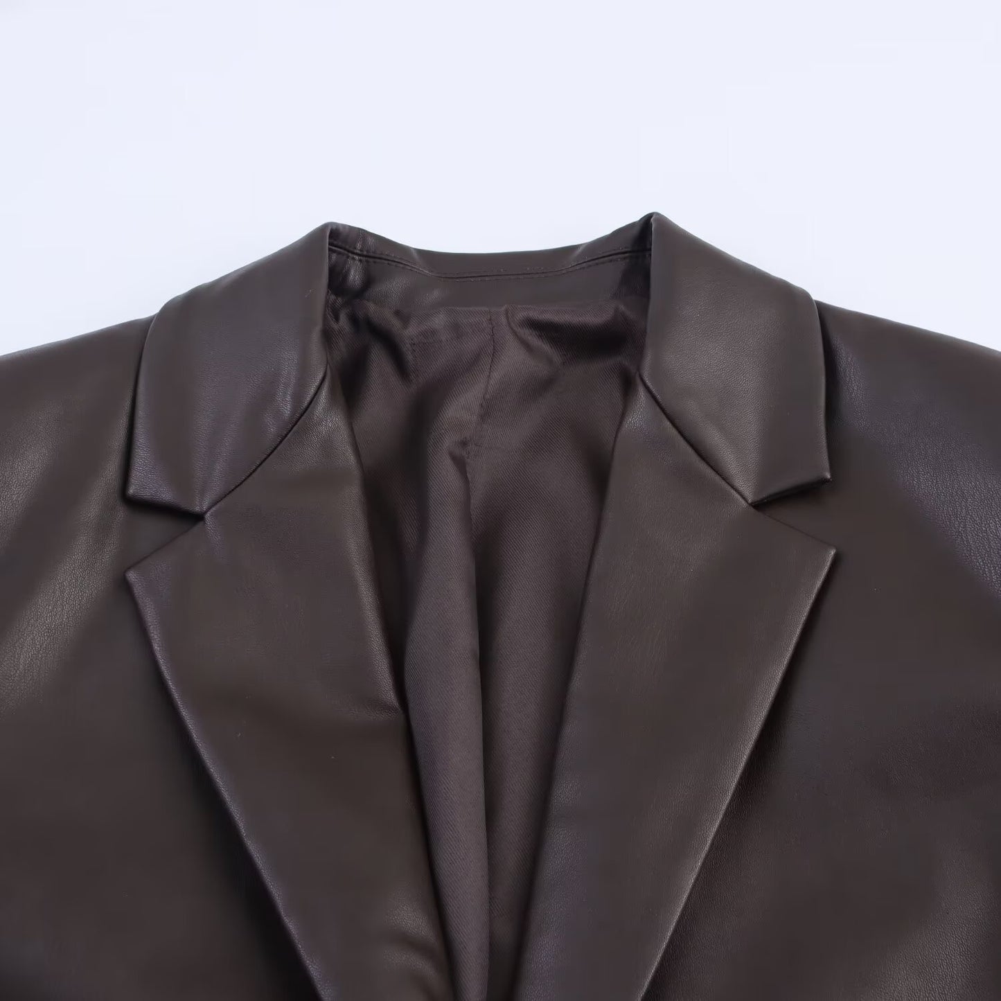 Women's Durable Fashion Casual Leather Effect Coats