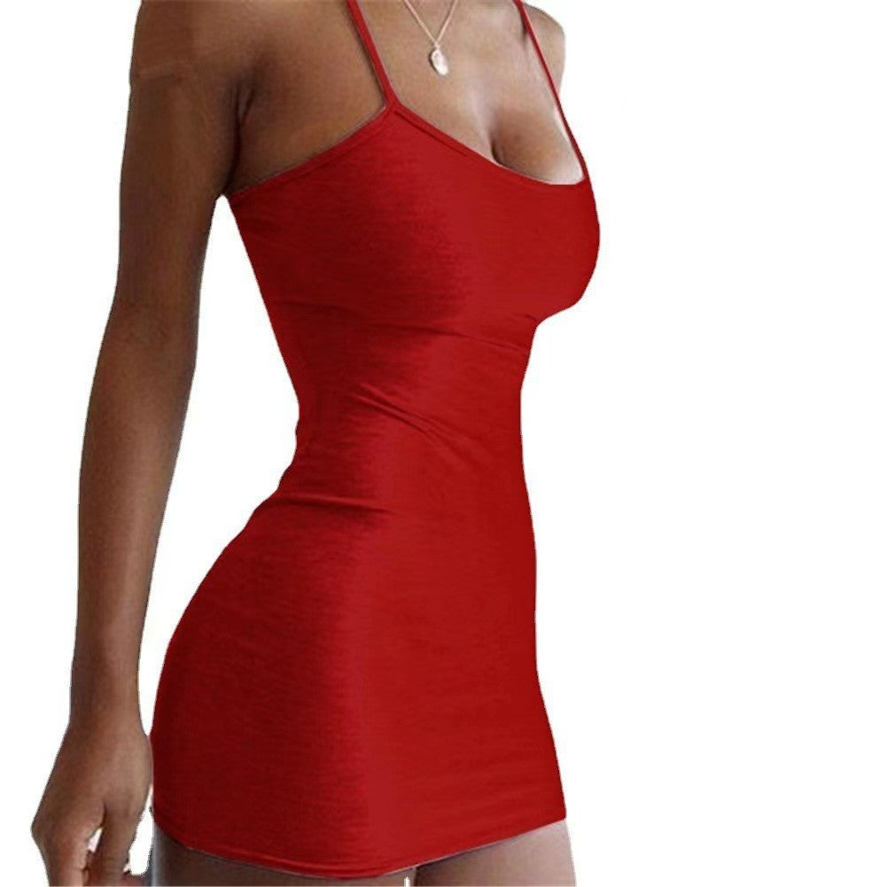 Women's Tight Nightclub Hip Sexy Sling Outdoor Beach Dress