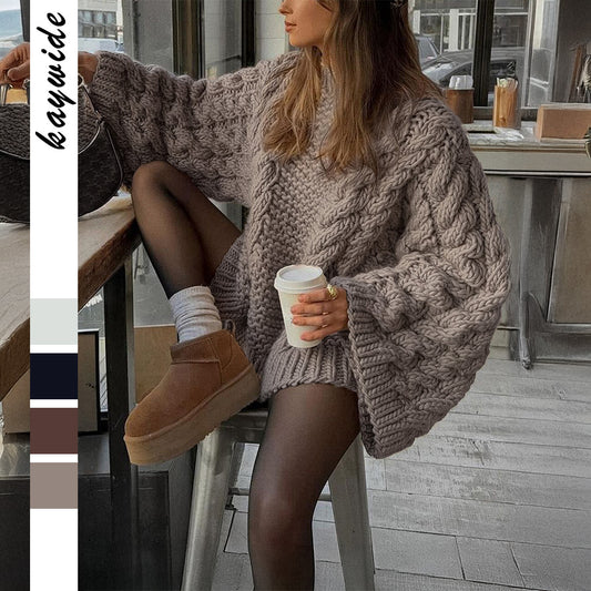 Women's Leisure Vacation Woolen Long Sleeve Sweater