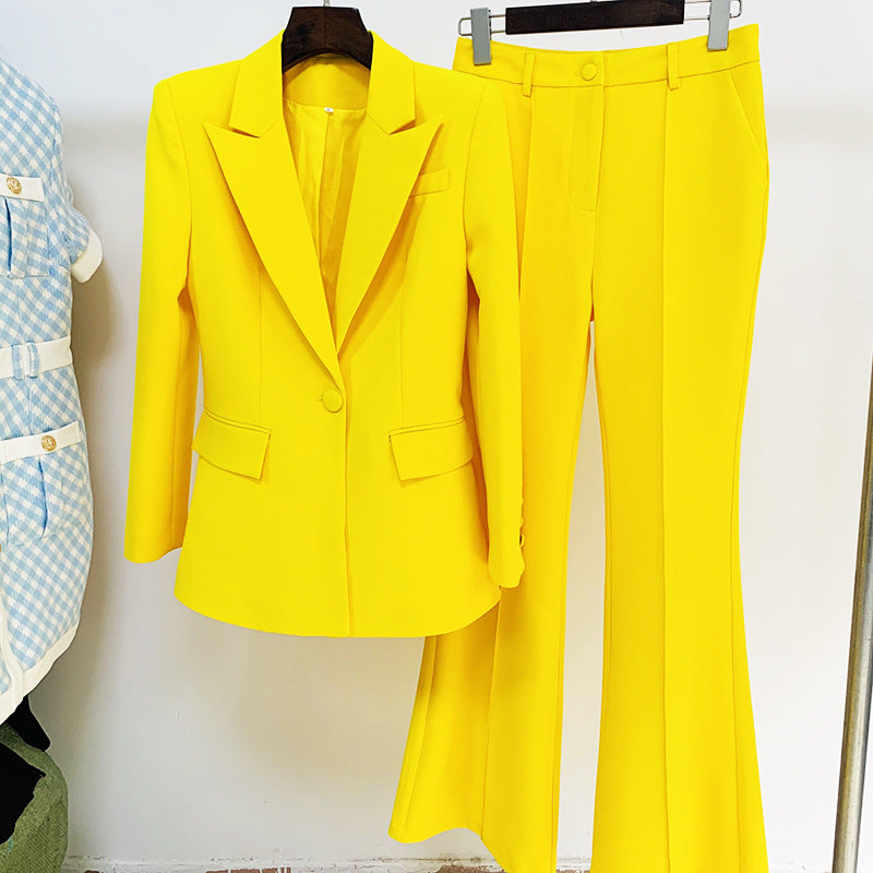 Business Wear One Button Cloth Cover Mid-length Fashion Casual Suit