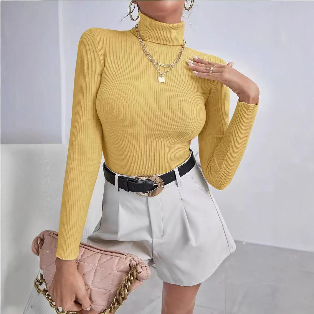 Charming Women's Turtleneck Long Sleeve Bottoming Sweaters