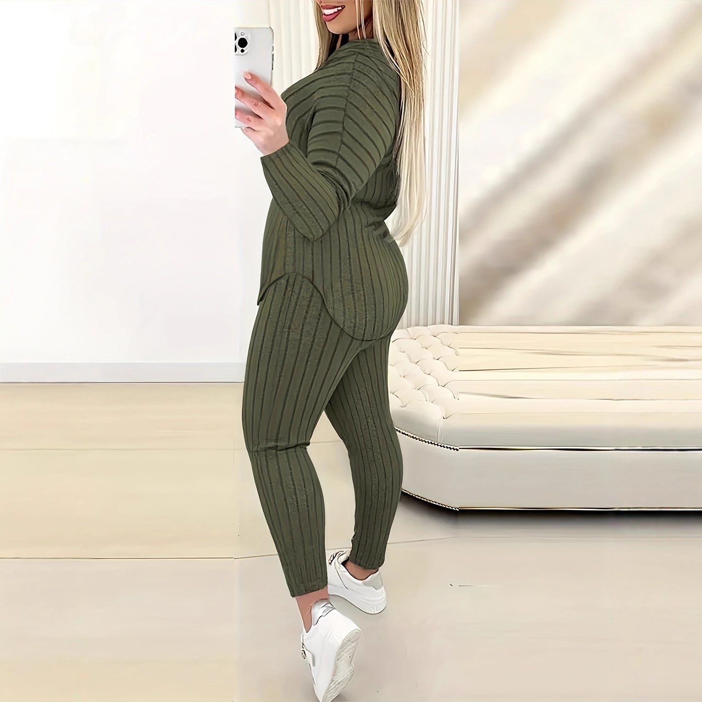 Women's Hooded Drawstring Long Sleeve Sweatshirt Fashion Casual Suit