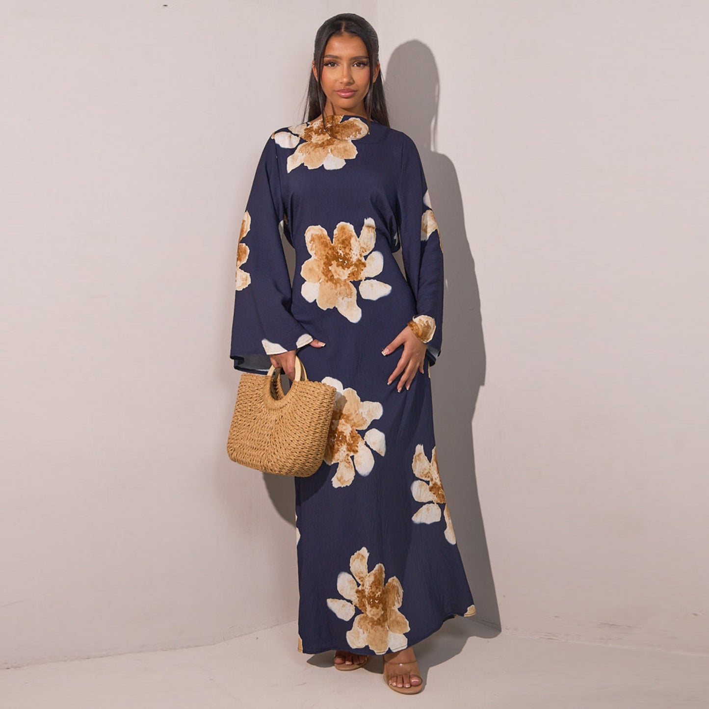 Pure Beautiful Printed Dress Waist Ankle Dresses