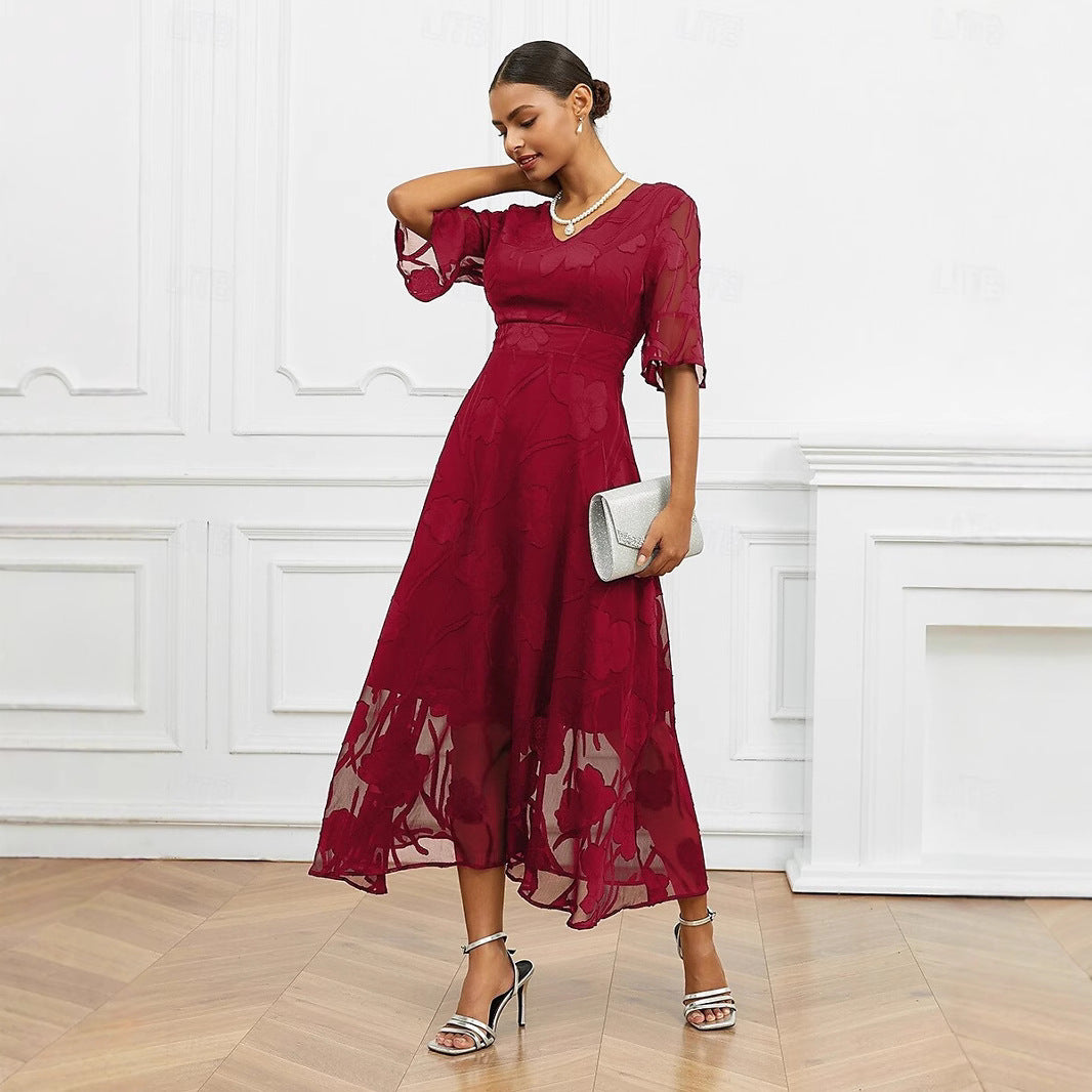Large Swing Dress Fashionable Elegant Collar Dresses