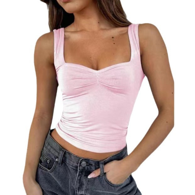 Women's Base Square Collar Inner Match Sling Tops