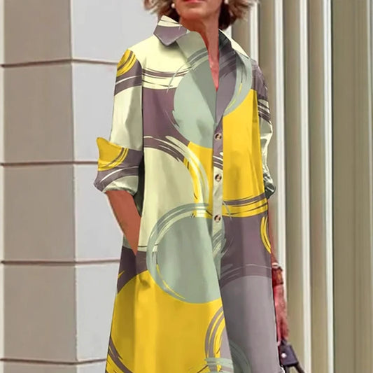 Women's Attractive Beautiful Pocket Shirt Dress Dresses