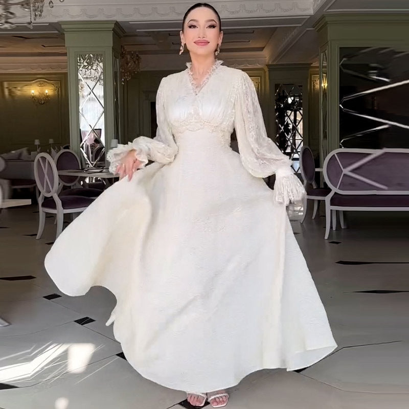 Summer Elegant Slimming Puff Sleeve Fairy Dresses