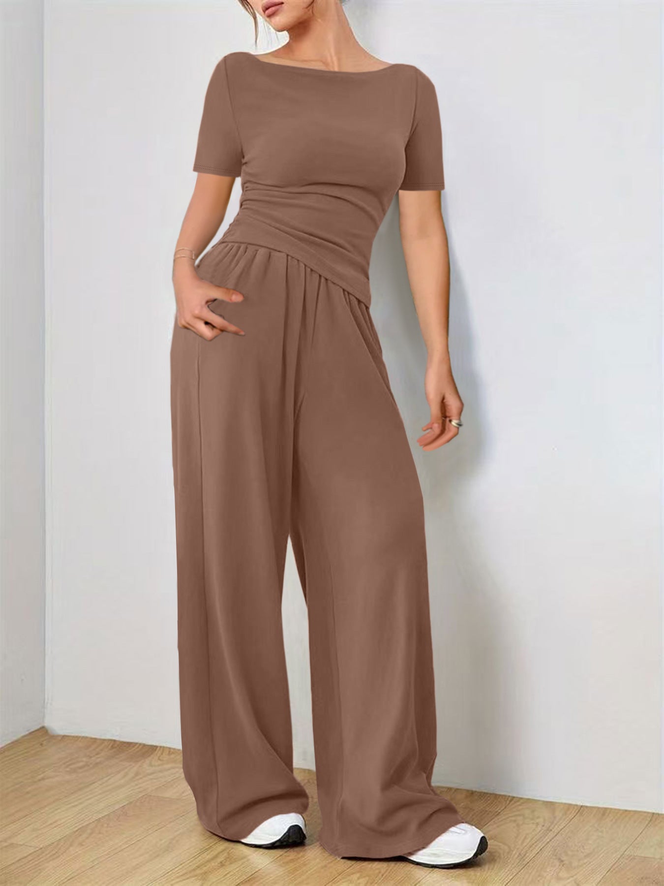 Women's Loose Two-piece Set Soft Glutinous Style Cover Suits
