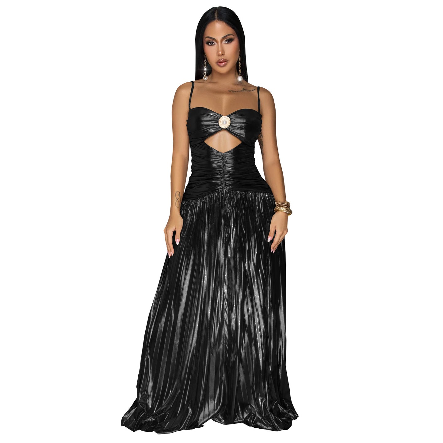 Women's Wear Sexy Sling Elegant Prom Glitter Dresses