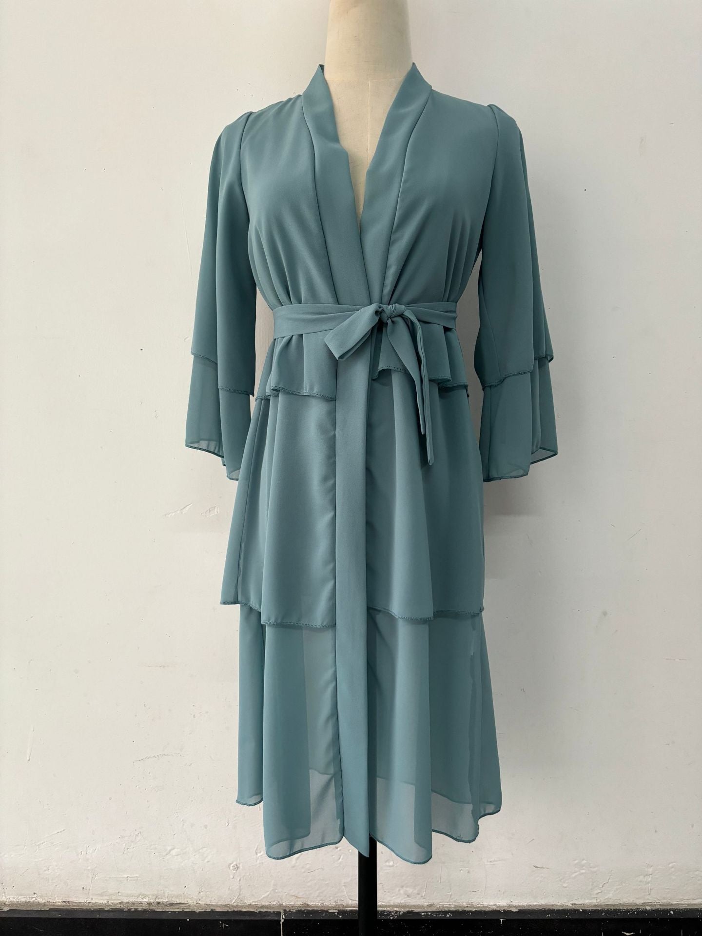 Children's Chiffon Elegant Belted Sweet Fresh Without Dress