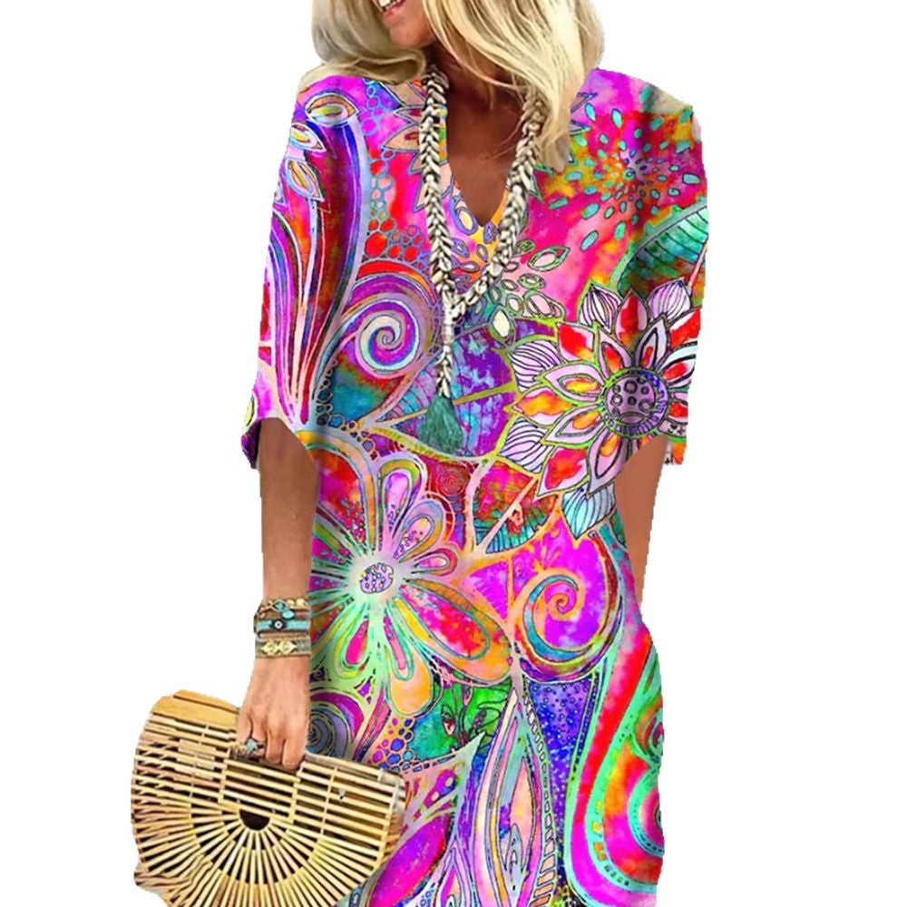 Glamorous New Casual Women's Printed Loose Clothing
