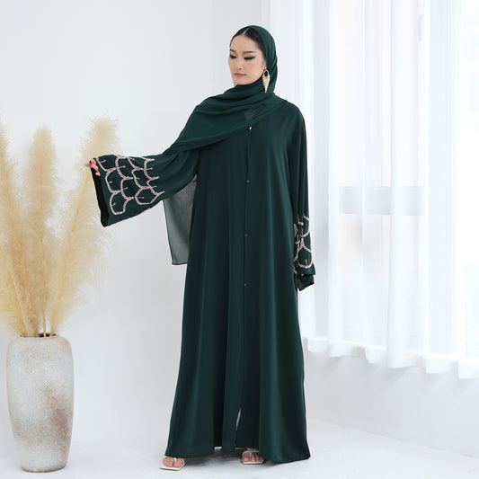 Trendy Comfortable Solid Color Handmade Beaded Dresses