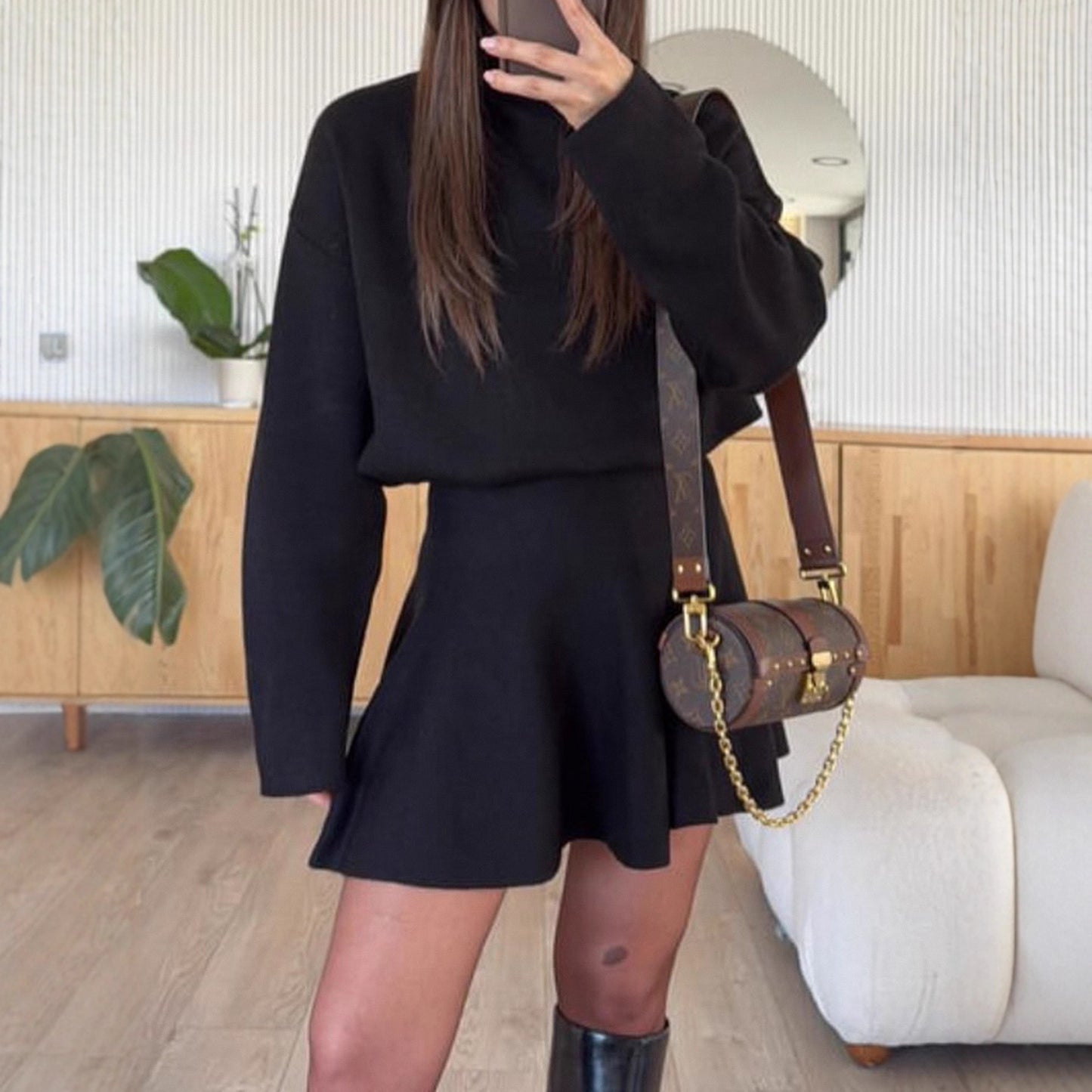 Women's Casual Vacation Style Long Sleeve Dress Sweaters