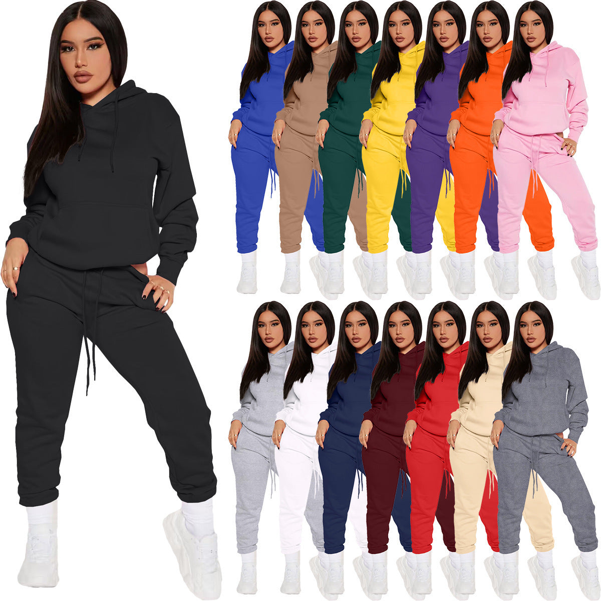 Charming Comfortable Women's Sports Hooded Pullover Sweaters