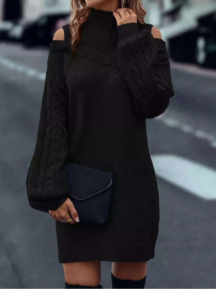 Loose Pullover Mid-length Half Turtleneck Long Sweaters