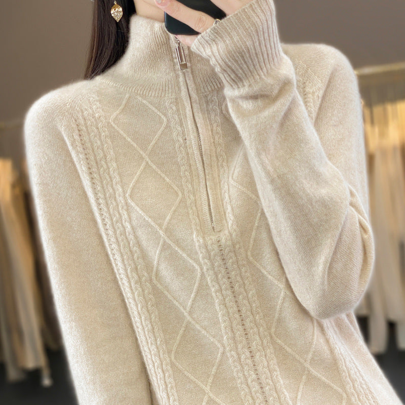 Women's Loose Lazy Style Thermal Knitting Bottoming Shirt Autumn Trendy Long Sweater